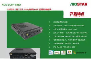 愛鑫微電子發(fā)布全球首款三網三顯intelskylakeh110系列ops插拔式電腦